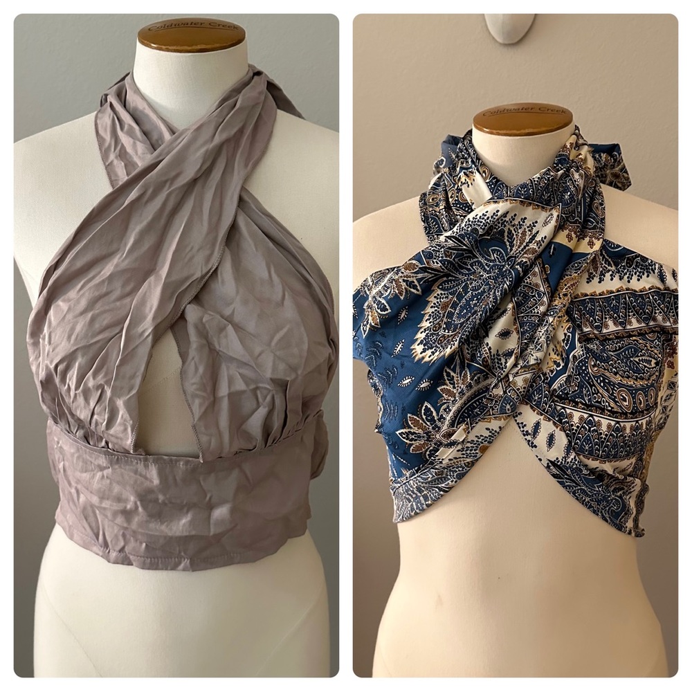 NEW without Tags. Bundle of 2 Shein Crop Tops. Size Large